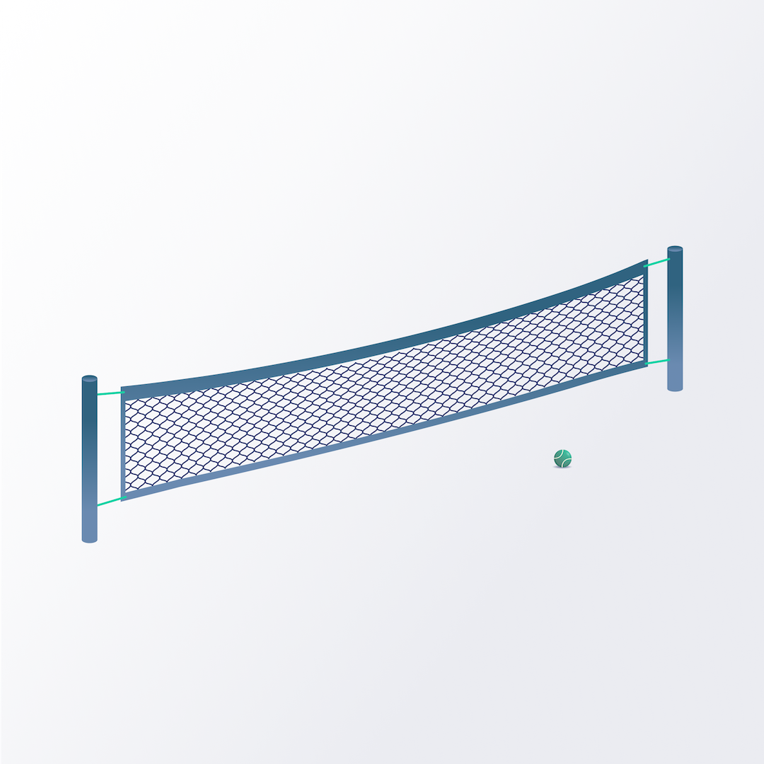 Standard tennis net