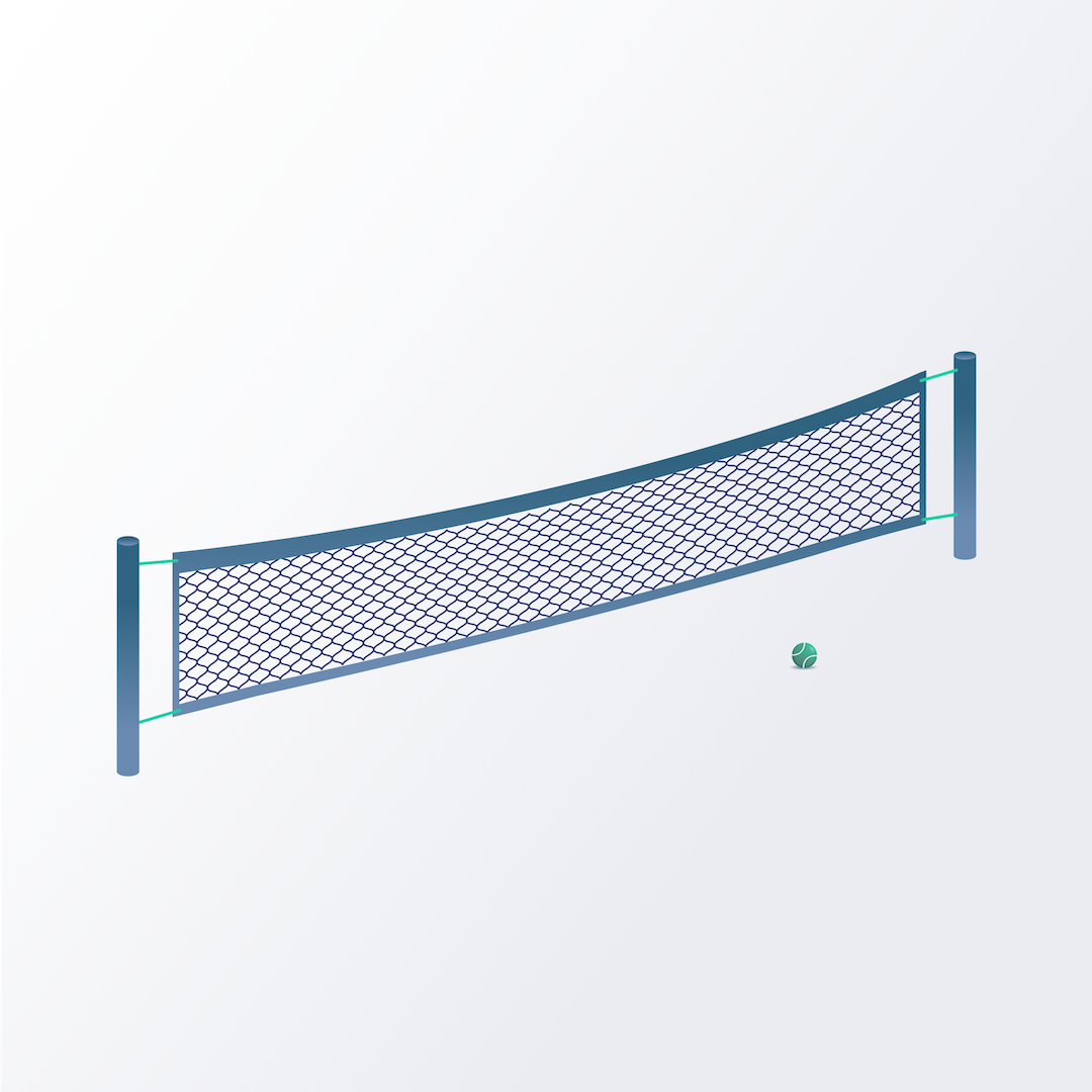 Standard tennisnett